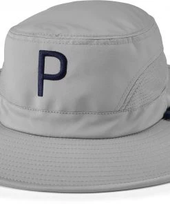 PUMA Men's Golf Aussie P Bucket Hat White