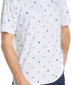 Puma Men's MATTR Pouring Buckets Golf Polo Bright White/brightcobalt