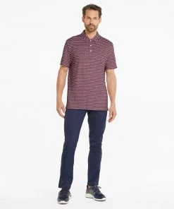 PUMA Men's Volition Free Stripe Golf Polo Bright White/ski Patrol -PUMA Sales 2022 unnamed file 1036