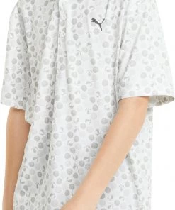 PUMA Boys' Short Sleeve Beach Trip Golf Polo Lavendar Pop/blazing Blue