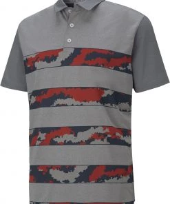 PUMA Men's MATTR Volition Ghillie Golf Polo Quiet Shade Htr/hghrsk Rd