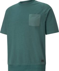 PUMA Men's Excellent Golf Wear CLOUDSPUN Golf T-Shirt Blue Spruce Heather