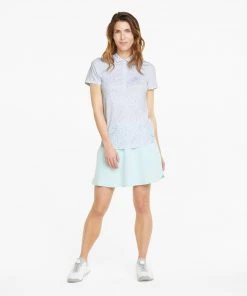 Puma Women's MATTR Fancy Plants Short Sleeve Golf Polo Navy Blazer/pale Grape -PUMA Sales 2022 unnamed file 1087