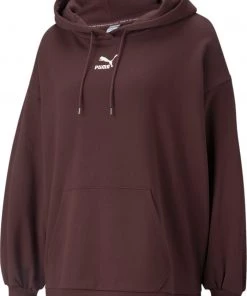 PUMA Women's Classics Oversized Hoodie Fudge