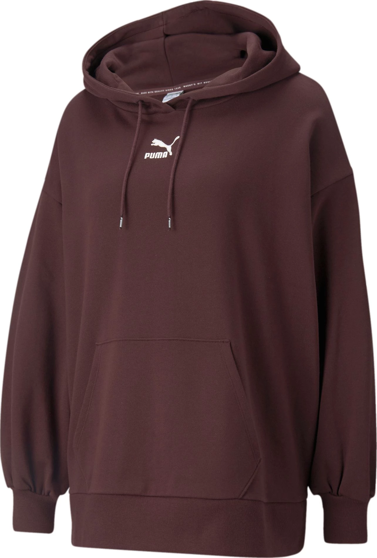 PUMA Women's Classics Oversized Hoodie Fudge 3 PUMA Women's Classics Oversized Hoodie Fudge