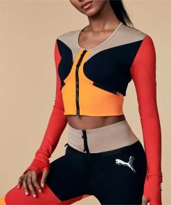 PUMA Women's High Court Unity Crop Basketball Top Puma Black/urban Red -PUMA Sales 2022 unnamed file 1092