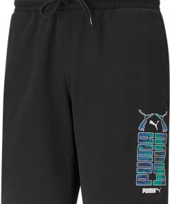 Puma Men's Classics Graphics 8" Terry Shorts Puma Black