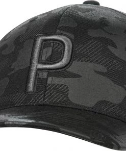 PUMA Men's P 110 Floral Snapback Golf Hat Black