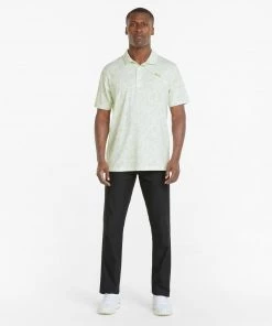 Puma Men's MATTR Gust O' Wind Golf Polo Bright White/greenery -PUMA Sales 2022 unnamed file 1129