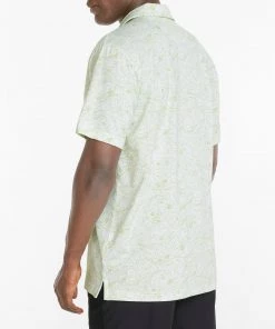 Puma Men's MATTR Gust O' Wind Golf Polo Bright White/greenery -PUMA Sales 2022 unnamed file 1130