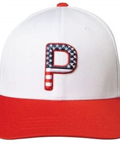 PUMA Men's 2020 P110 Stars & Stripes Golf Hat White -PUMA Sales 2022 unnamed file 1134