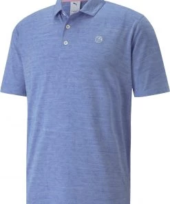 PUMA X Arnold Palmer Men's AP King Golf Polo Navy Blaze Heather