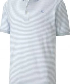 PUMA X Arnold Palmer Men's Signature Stripe Golf Polo Halogen Blue