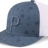 PUMA Men's Golf Tropical Bliss P Trucker Snapback Hat Evening Sky