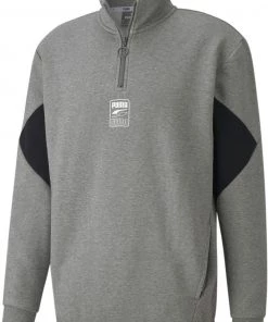 PUMA Men's Rebel ½ Zip Pullover Puma White
