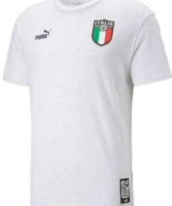 PUMA Italy '22 Football Cult White Heather T-Shirt For Men