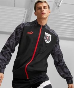 PUMA Austria '22 Black Prematch Jersey For Men