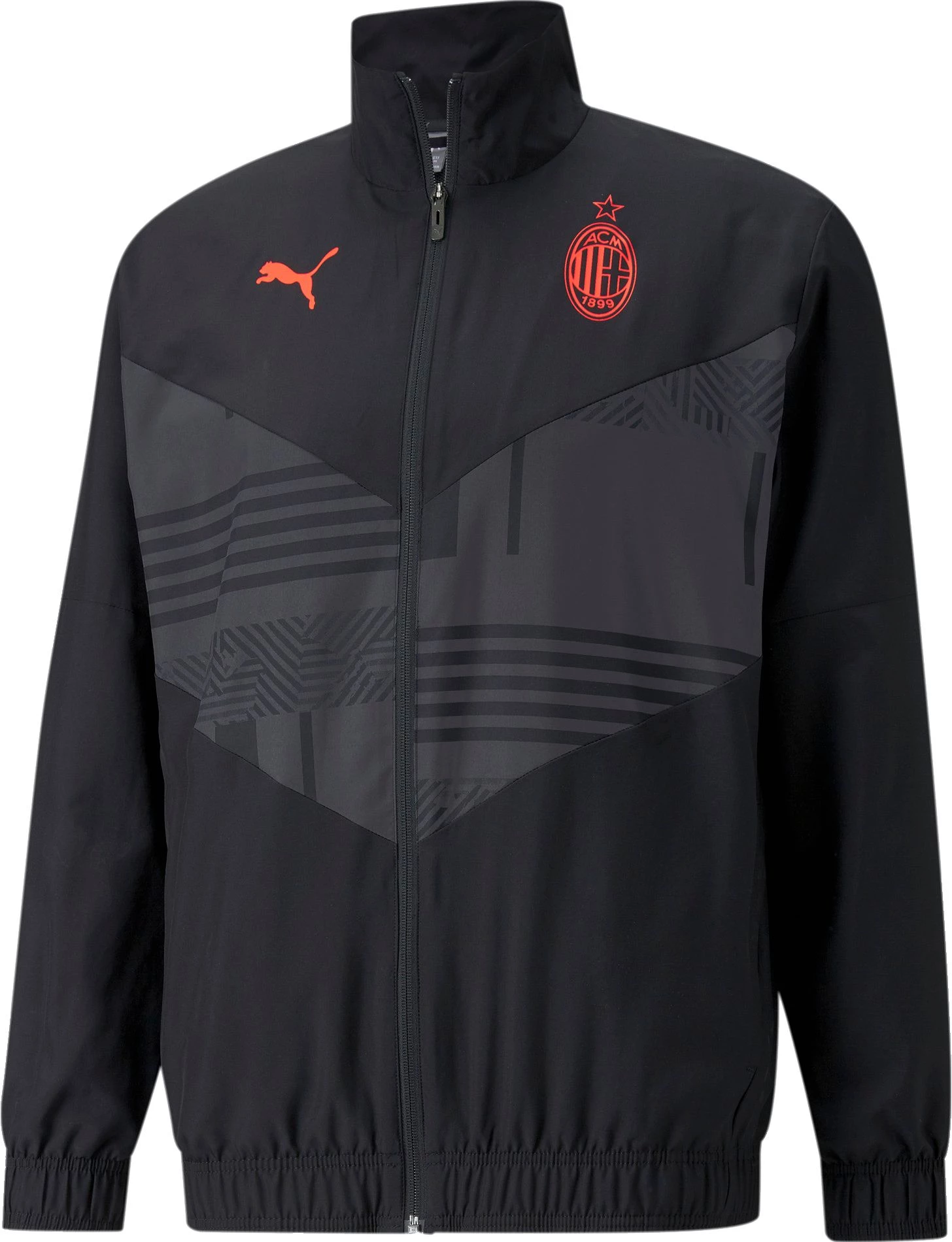 PUMA AC Milan '21 Black Prematch Jacket For Men 5 PUMA AC Milan '21 Black Prematch Jacket For Men - Image 3