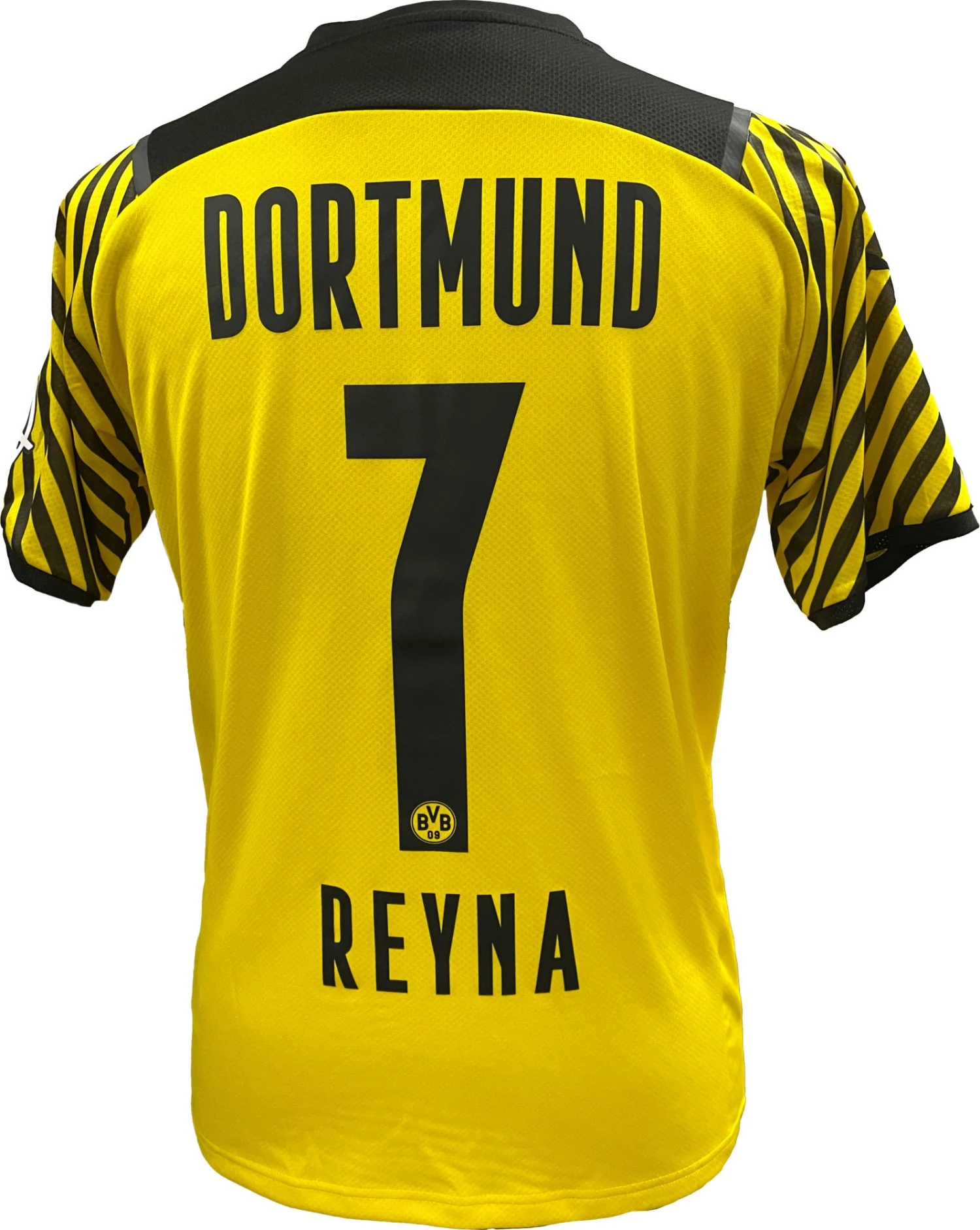 PUMA Men's Borussia Dortmund '21 Giovanni Reyna #7 Home Replica Jersey 5 PUMA Men's Borussia Dortmund '21 Giovanni Reyna #7 Home Replica Jersey - Image 3