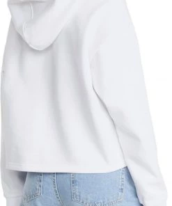 Puma Women's Cropped Metallic Logo Hoodie White/silver -PUMA Sales 2022 unnamed file 137