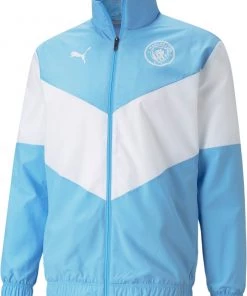 PUMA Men's Manchester City '21 Prematch Blue Jacket