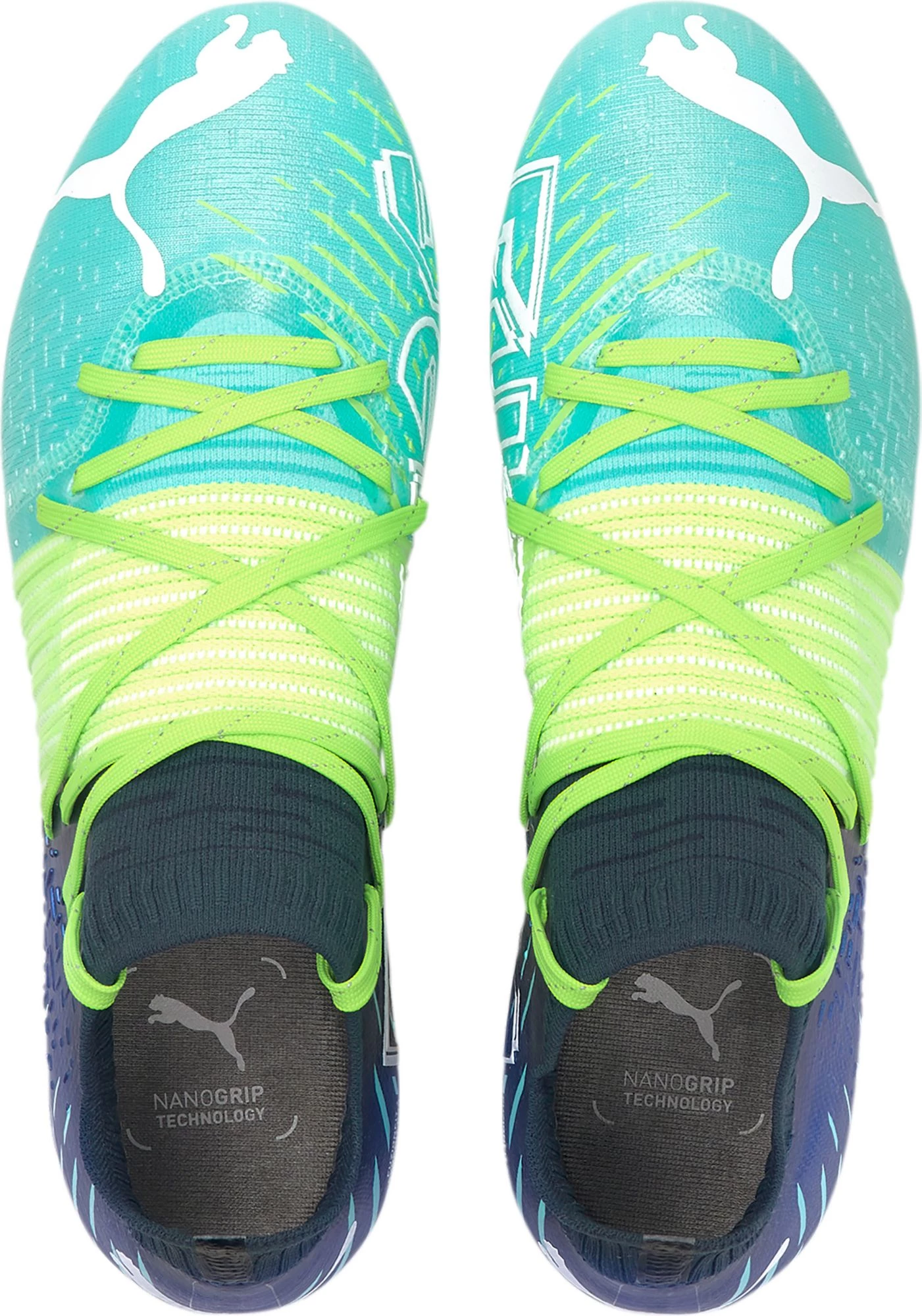 PUMA Men's Future Z 1.2 FG Soccer Cleats Blue/green 6 PUMA Men's Future Z 1.2 FG Soccer Cleats Blue/green - Image 4