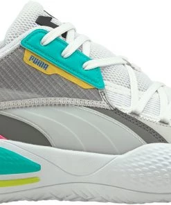 PUMA Court Rider Basketball Shoes For Men White/gray