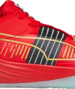 Puma Fusion Nitro Basketball Shoes For Men Red/gold