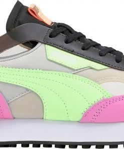 PUMA Women's Future Rider Cutout Shoes White/pink/black