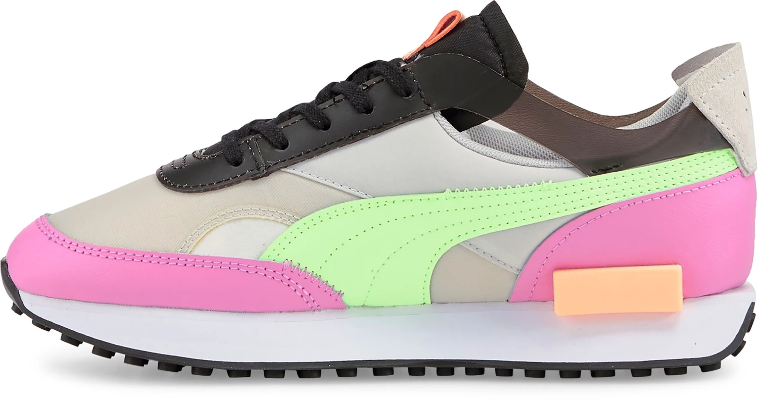 PUMA Women's Future Rider Cutout Shoes White/pink/black 5 PUMA Women's Future Rider Cutout Shoes White/pink/black - Image 3