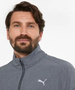 PUMA Men's Marin 1/4 Zip Jacket Puma Black Heather -PUMA Sales 2022 unnamed file 162