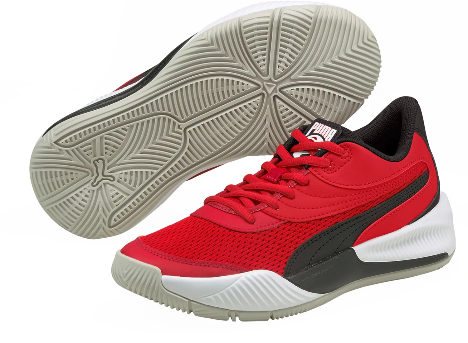 PUMA Kids' Triple JR Basketball Shoes For Boys' Red/black 8 PUMA Kids' Triple JR Basketball Shoes For Boys' Red/black - Image 6