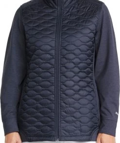Puma Women's Cloudspun WRMLBL Golf Jacket Navy Blazer