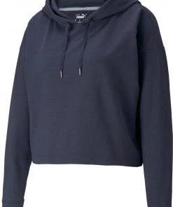 Puma Women's Cloudspun Cropped Golf Hoodie Puma Black Heather