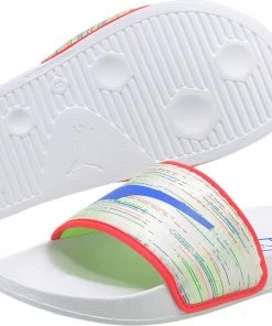 PUMA Men's Leadcat FTR Spectra Slides White/blue -PUMA Sales 2022 unnamed file 1718