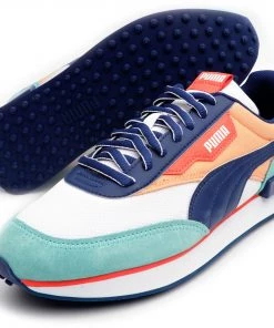 PUMA Men's Future Rider CS Shoes White/blue/orange -PUMA Sales 2022 unnamed file 1798