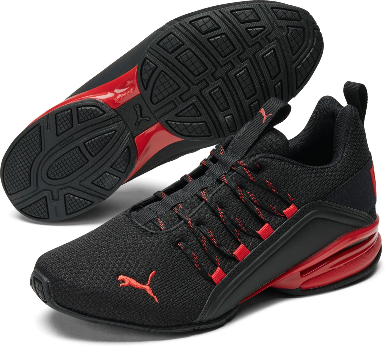 PUMA Men's Axelion Performance Running Shoes White/silver 8 PUMA Men's Axelion Performance Running Shoes White/silver - Image 6