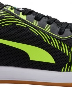 PUMA Pressing II Indoor Soccer Shoes For Men Black/yellow