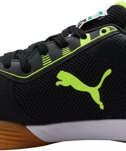 PUMA Pressing II Indoor Soccer Shoes For Men Black/yellow -PUMA Sales 2022 unnamed file 1874