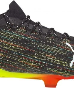 PUMA Ultra 1.2 FG Soccer Cleats For Women Black/yellow