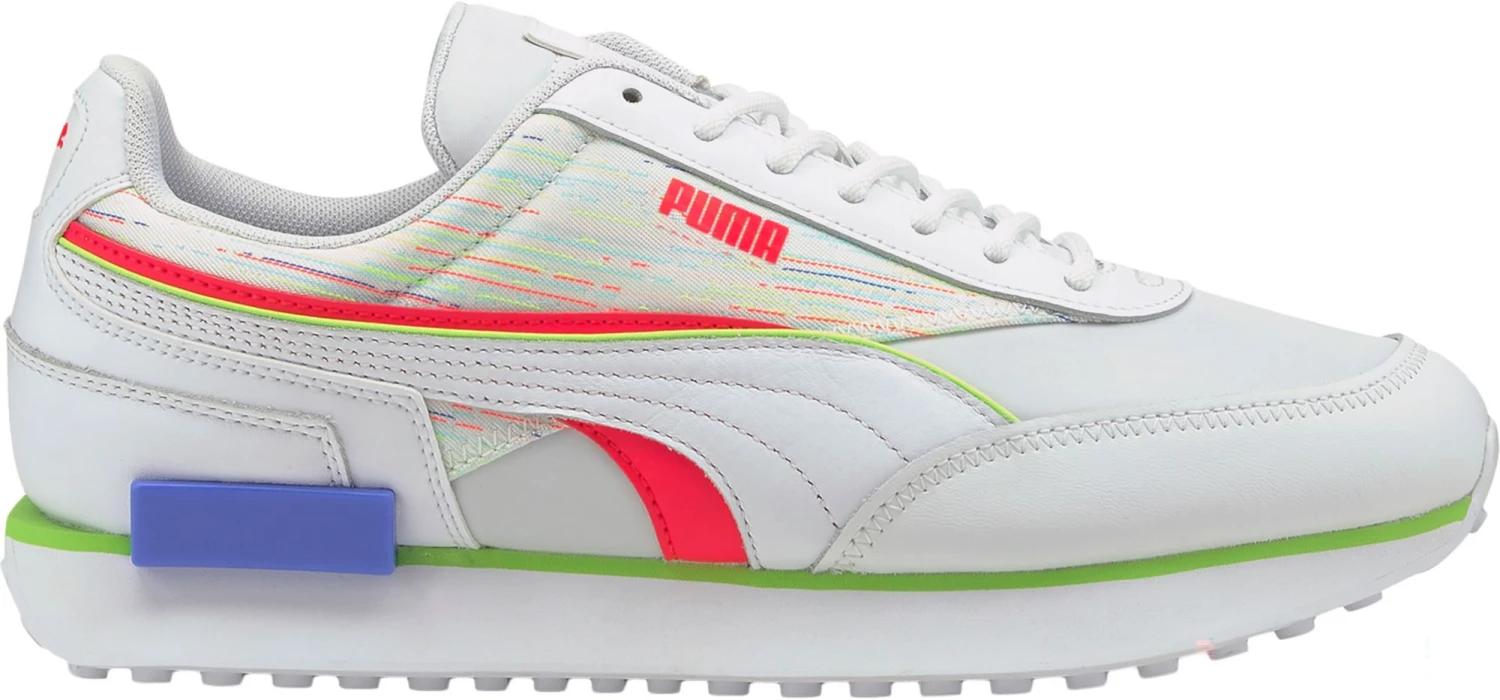 PUMA Men's Future Rider Double Spectra Shoes White/green 3 PUMA Men's Future Rider Double Spectra Shoes White/green