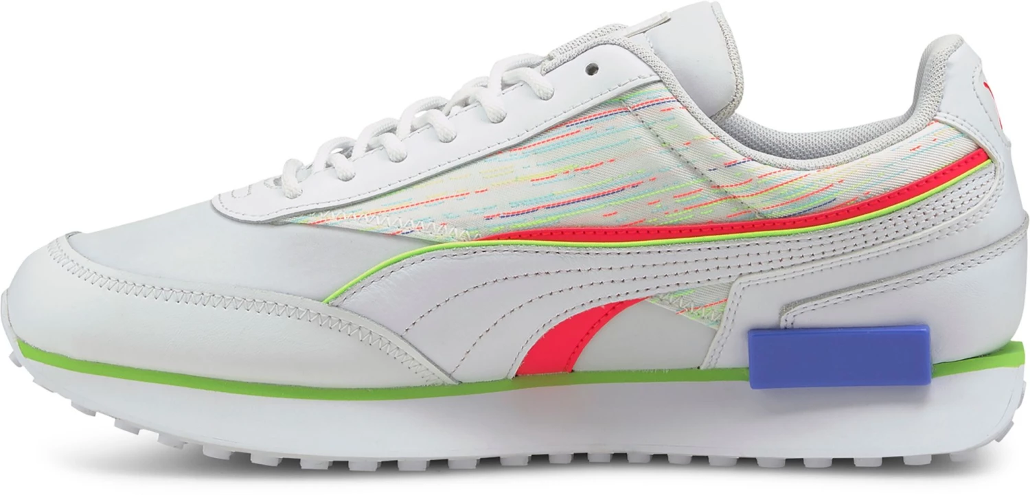 PUMA Men's Future Rider Double Spectra Shoes White/green 5 PUMA Men's Future Rider Double Spectra Shoes White/green - Image 3