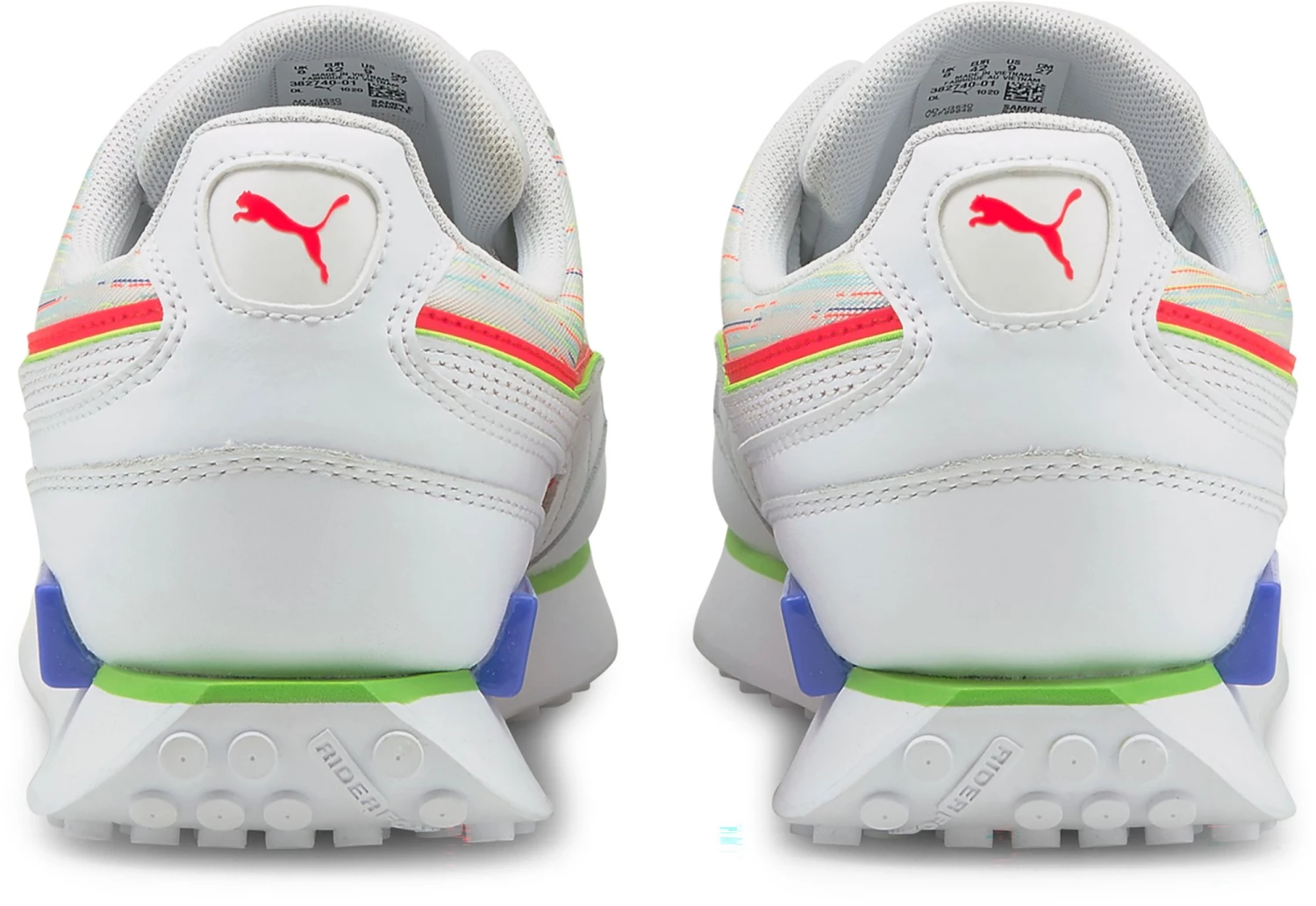 PUMA Men's Future Rider Double Spectra Shoes White/green 7 PUMA Men's Future Rider Double Spectra Shoes White/green - Image 5