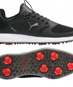 PUMA Men's IGNITE PWRADAPT Caged Golf Shoes Gray/white