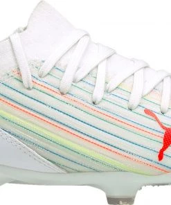 PUMA Kids' Ultra 3.2 FG Soccer Cleats For Boys' White/red