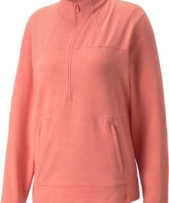 PUMA Women's CLOUDSPUN Rockaway Golf 1/4 Zip Navy Blazer