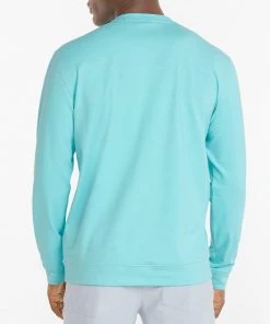 PUMA Men's Cloudspun Crewneck Golf Sweater Angel Blue Heather -PUMA Sales 2022 unnamed file 220
