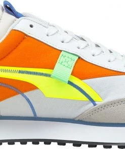 PUMA Men's Future Rider Twofold SD Shoes White/yellow/orange