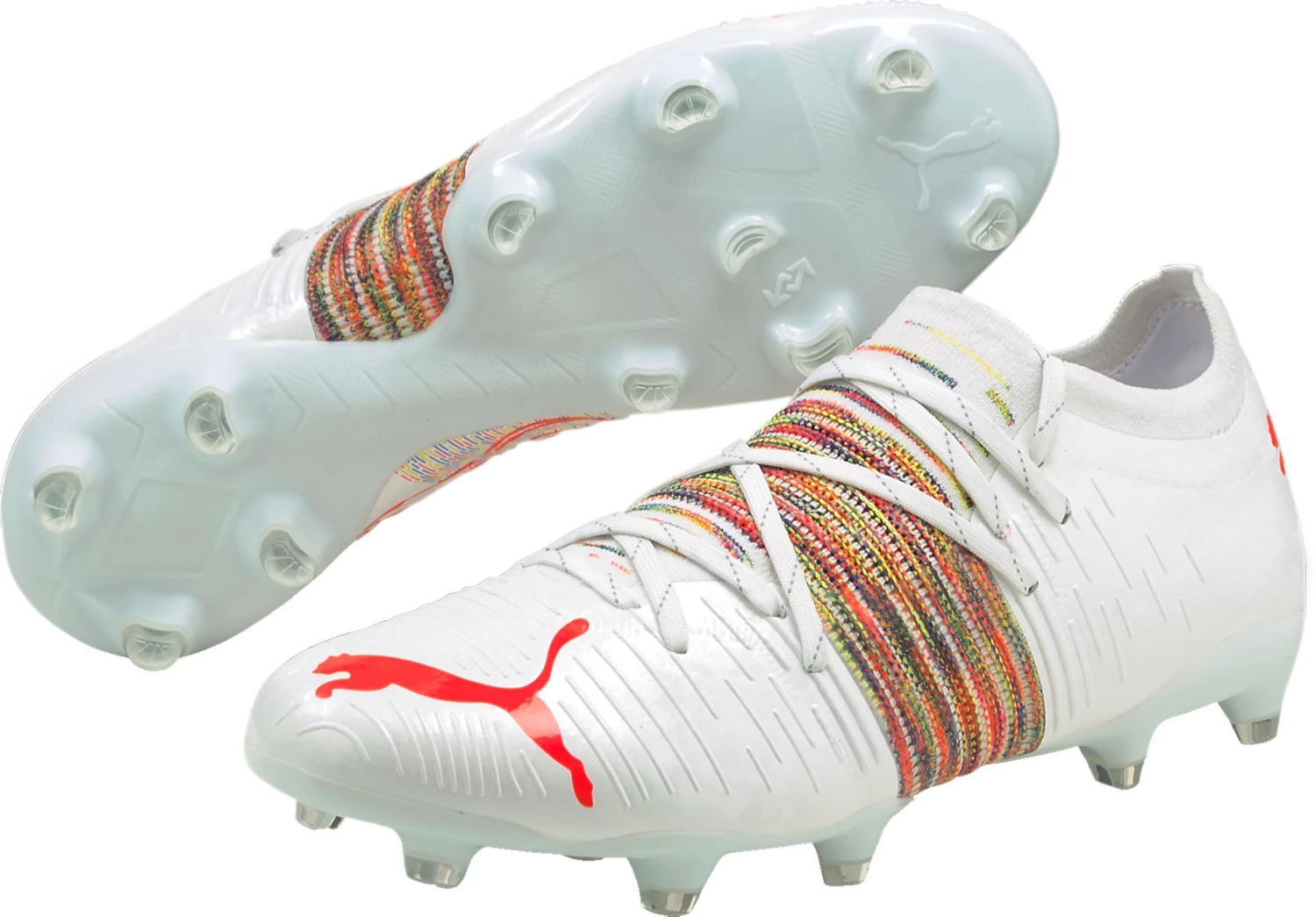 PUMA Future Z 2.1 FG Soccer Cleats For Men White/red 8 PUMA Future Z 2.1 FG Soccer Cleats For Men White/red - Image 6