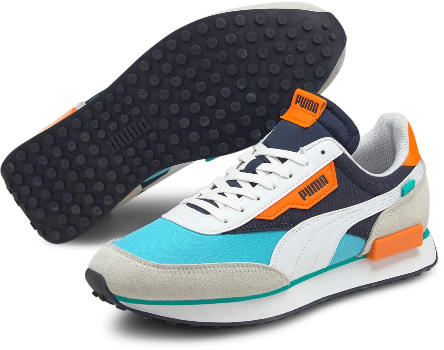 PUMA Men's Future Rider Play On Shoes White/blue 8 PUMA Men's Future Rider Play On Shoes White/blue - Image 6